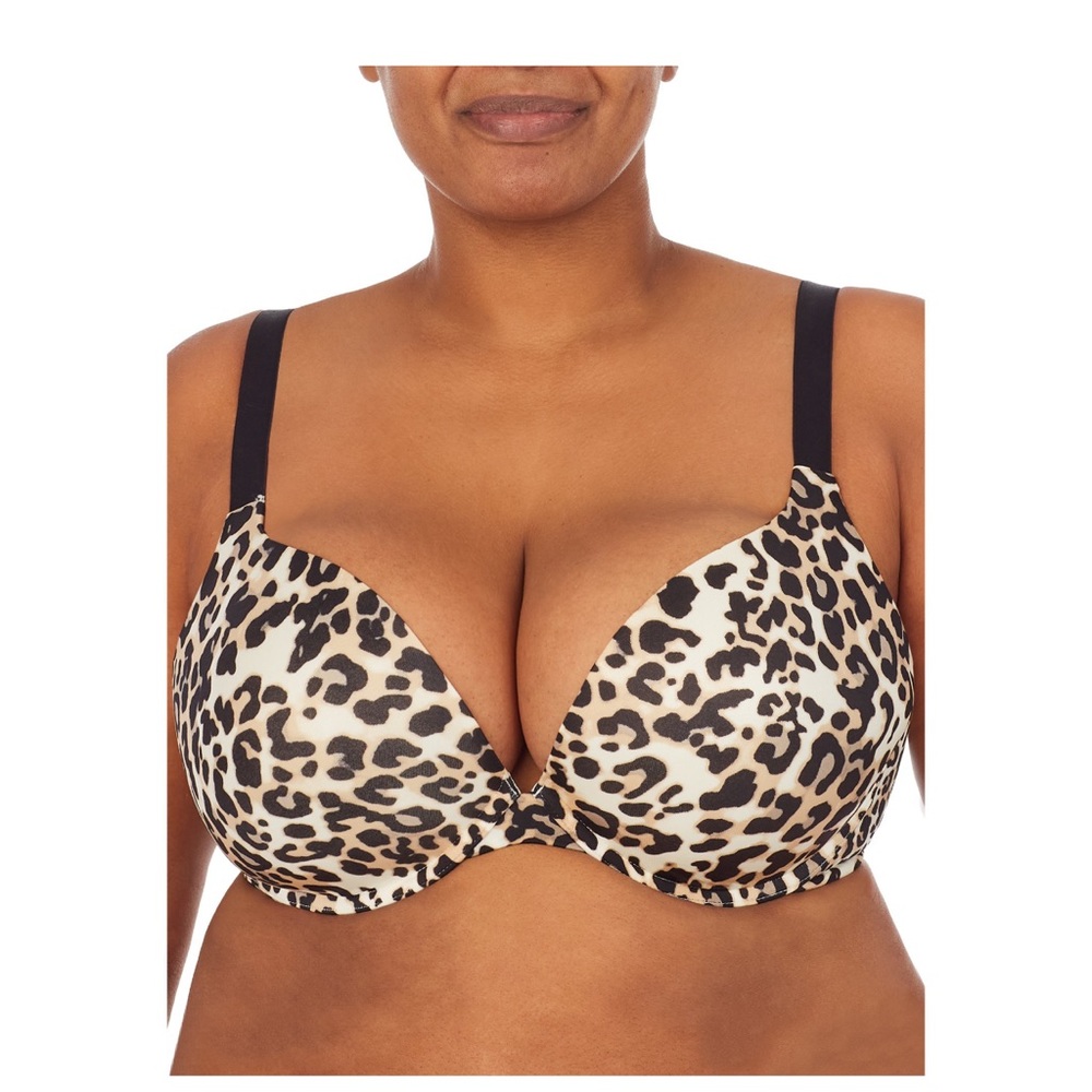 Secret treasures animal print lifting plunge bra